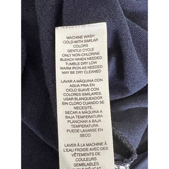 Chico's Top Shirt Women's Size 3 US 16 Blue Gray V neck Asymmetrical Knit - Picture 6 of 8